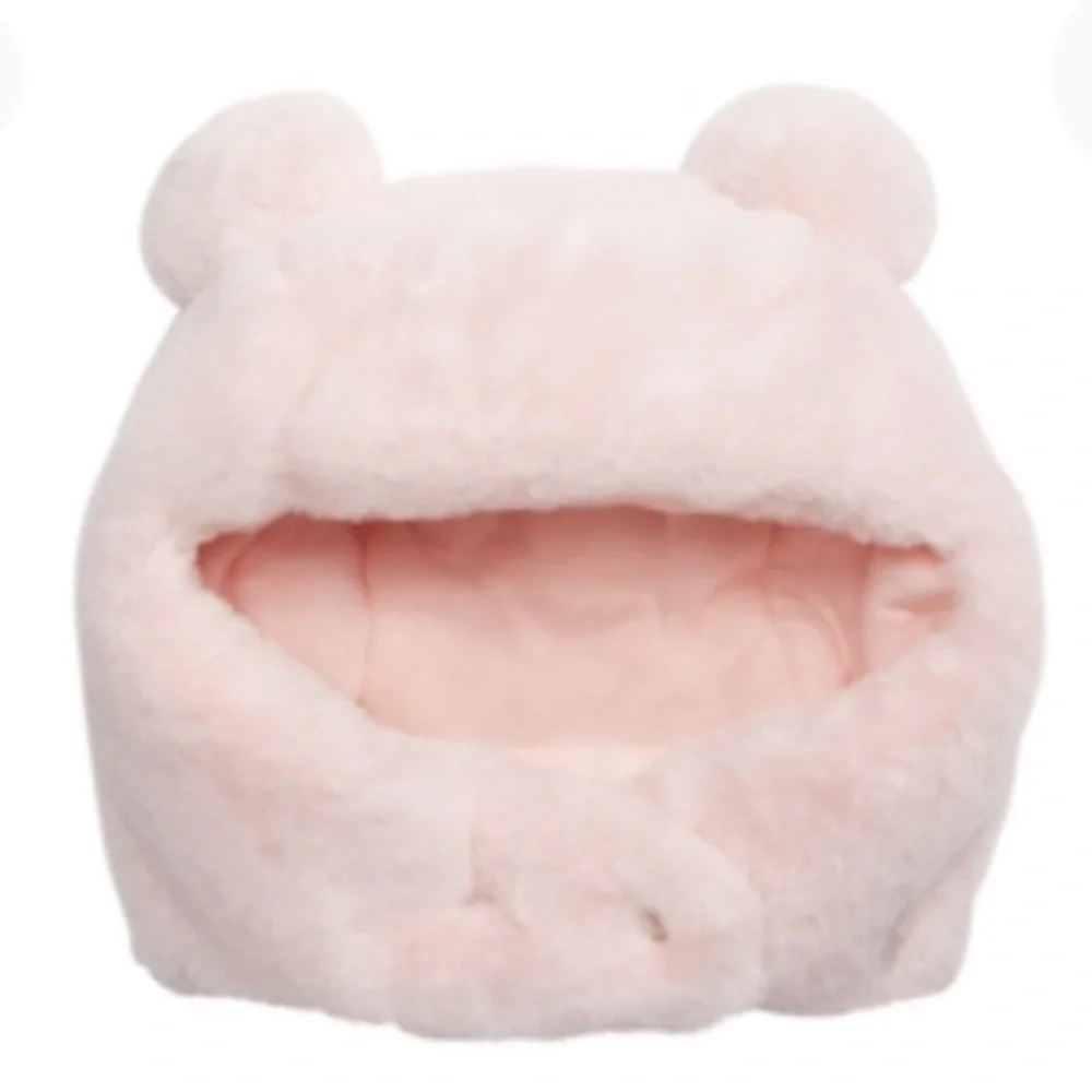 NEW First Impressions Baby Girl Faux Fur Pom Pom Winter Hat, Size 6-12 Months